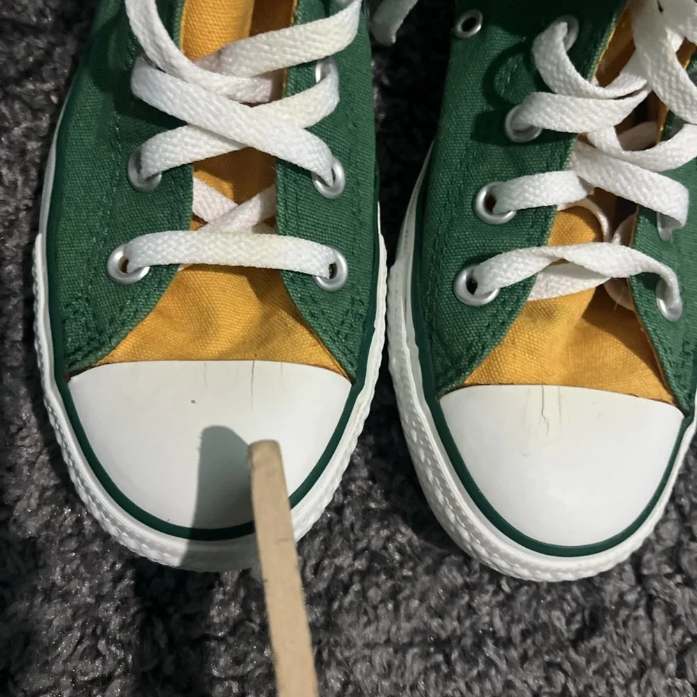 Converse All Star Green Yellow Canvas‎ Hightop Men's Size 5 W/7 Vintage 2004